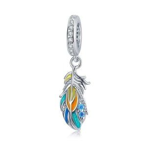 ??925?Sterling Silver Feather Charm